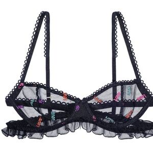 Anthropologie Le petit TROU medium live cut thrills bra new  Lace Embroidered